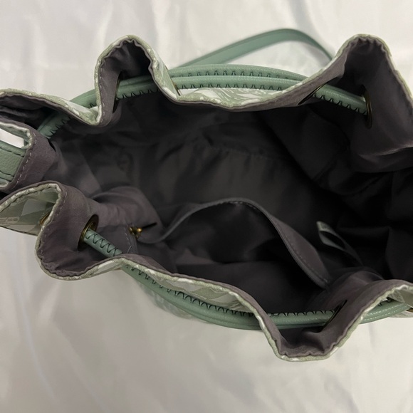 Fossil teal draw string purse/ bag - Picture 3 of 6